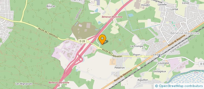 localisation de l'entreprise YG MENUISERIE  BENESSE-MAREMNE