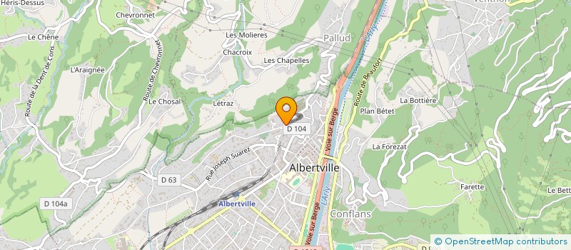 localisation de l'entreprise YGB IMMOBILIER  ALBERTVILLE