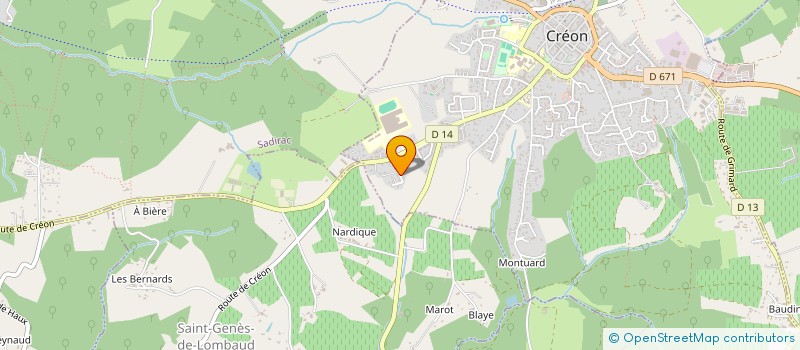 localisation de l'entreprise YGL à CREON