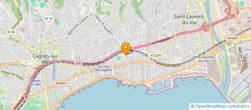 localisation de l'entreprise YGL  CAGNES-SUR-MER