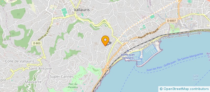 localisation de l'entreprise YGRANDE à VALLAURIS