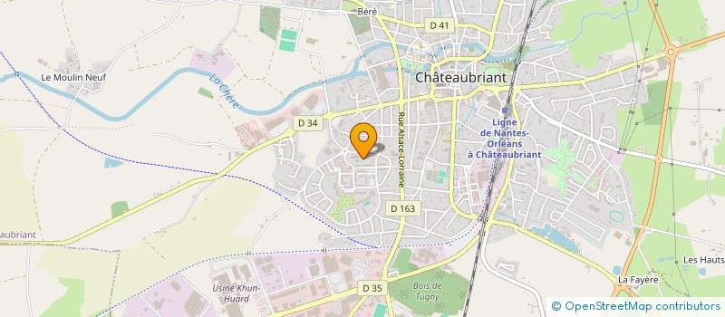 localisation de l'entreprise YGT MACONNERIE à CHATEAUBRIANT