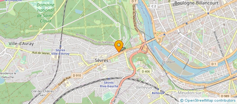 localisation de l'entreprise YHG CONSEIL HOLDING à SEVRES