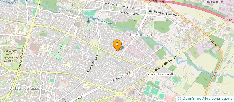 localisation de l'entreprise YHUEL & CO à PAU