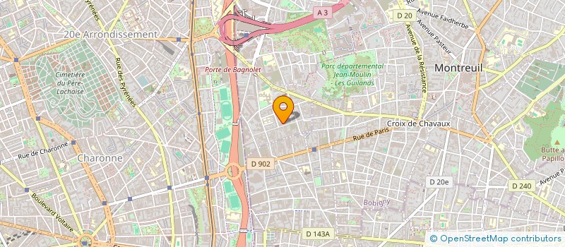 localisation de l'entreprise YI LONG à BAGNOLET