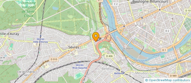 localisation de l'entreprise YJ CONSEILS à SEVRES