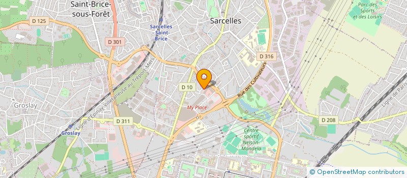 localisation de l'entreprise YJF DEVELOPPEMENT à SARCELLES