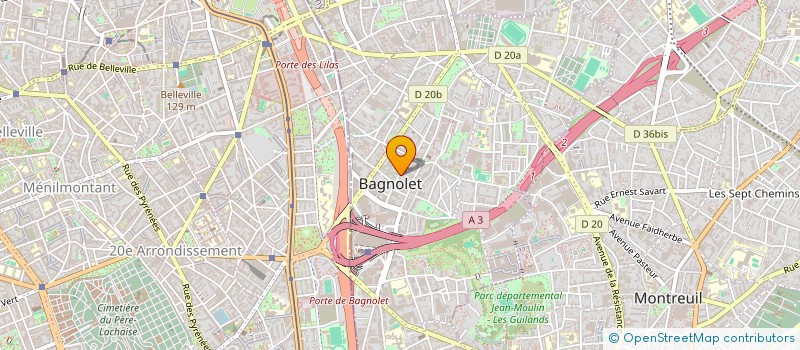 localisation de l'entreprise YKJ SERVICES à BAGNOLET