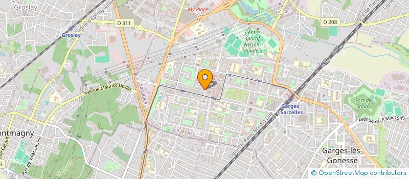 localisation de l'entreprise YKS BATIMENT à SARCELLES