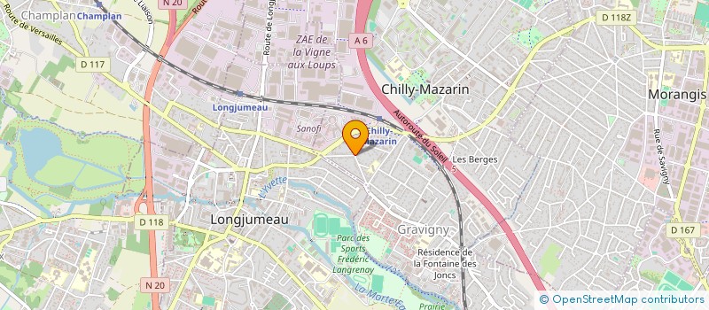 localisation de l'entreprise YL IMMOBILIER à CHILLY-MAZARIN