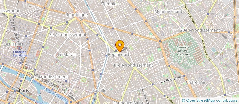 localisation de l'entreprise YL PROD.  PARIS