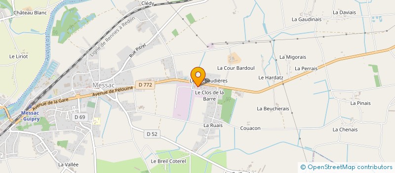 localisation de l'entreprise YLA  GUIPRY-MESSAC