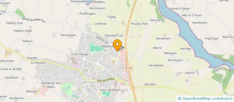 localisation de l'entreprise YLB CALORIFUGE  LANNILIS