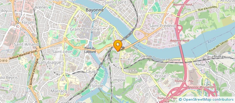 localisation de l'entreprise YLB SARL à BAYONNE