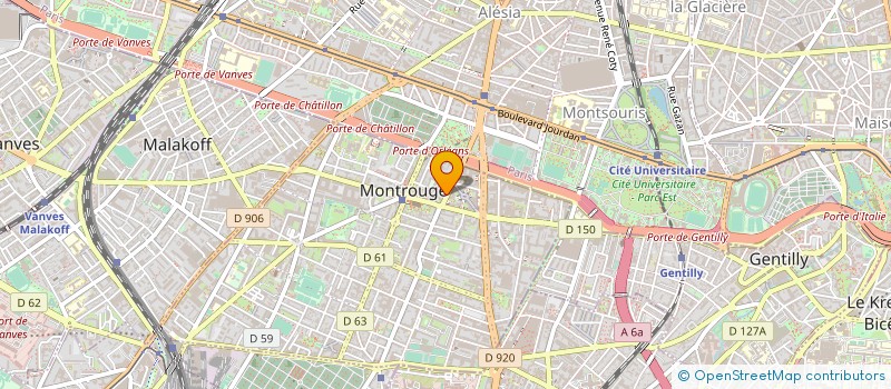 localisation de l'entreprise YLEM à MONTROUGE