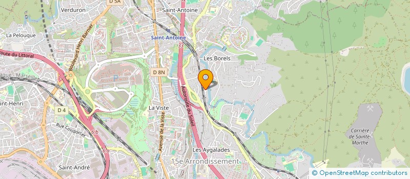 localisation de l'entreprise YLM CONSTRUCTION à MARSEILLE 15EME
