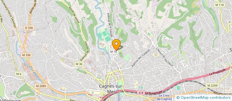 localisation de l'entreprise YLS HOLDING à CAGNES SUR MER