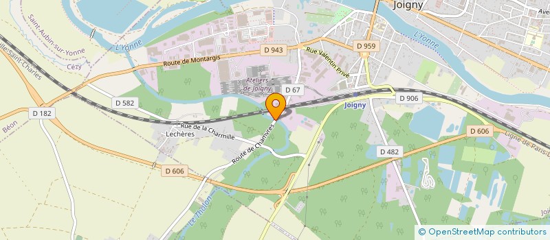 localisation de l'entreprise YLTEC à JOIGNY
