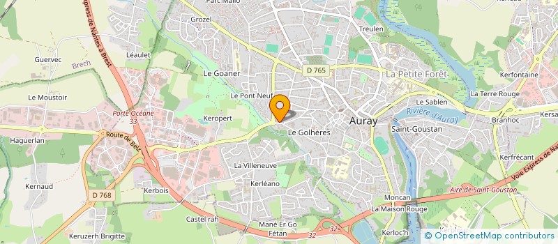 localisation de l'entreprise YLVALAVI à AURAY