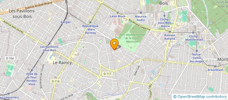 localisation de l'entreprise YM HOLDING à CLICHY-SOUS-BOIS