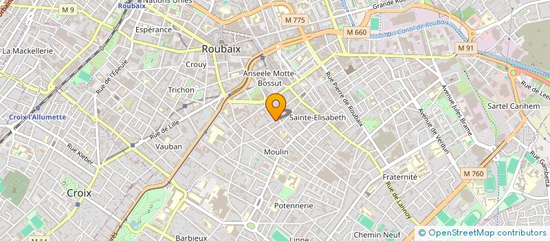 localisation de l'entreprise YM IMMO  ROUBAIX