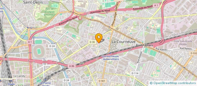 localisation de l'entreprise YMA95 à LA COURNEUVE