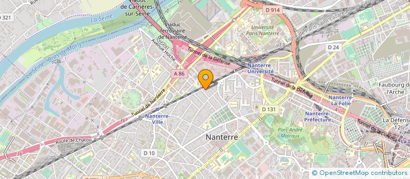 localisation de l'entreprise YMC à NANTERRE