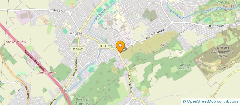 localisation de l'entreprise YMCONSULTING à ANGRES