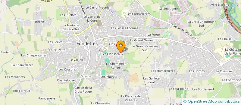 localisation de l'entreprise YME LES DEUX CROIX  FONDETTES