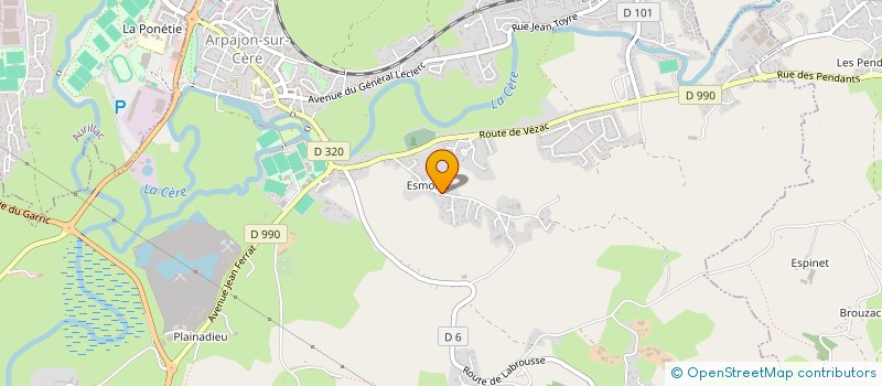 localisation de l'entreprise YML à ARPAJON-SUR-CERE
