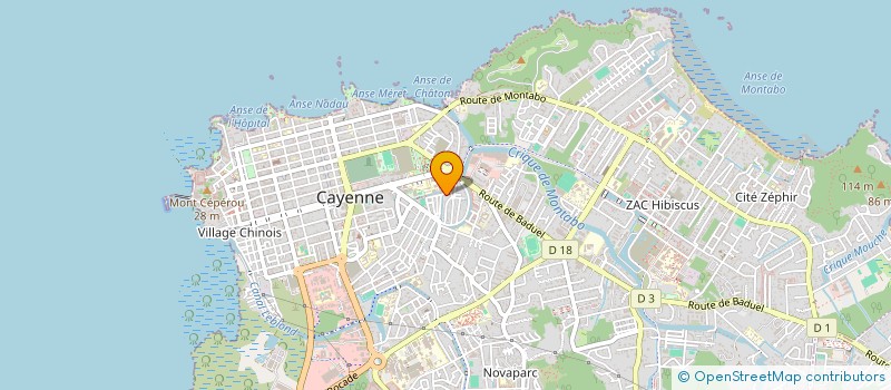 localisation de l'entreprise YMMOBAT GUYANE à CAYENNE