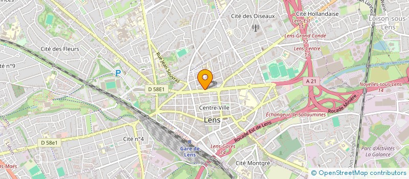 localisation de l'entreprise YMNL  LENS