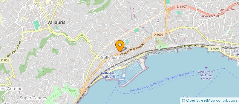 localisation de l'entreprise YMS-PEINTURE SERVICE à VALLAURIS