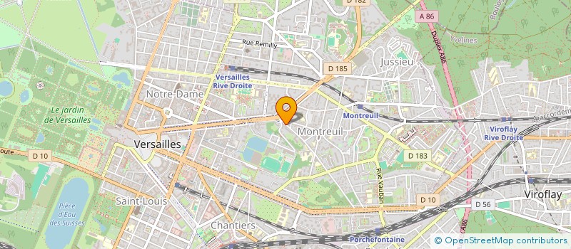 localisation de l'entreprise YMT DISTRIBUTION à VERSAILLES