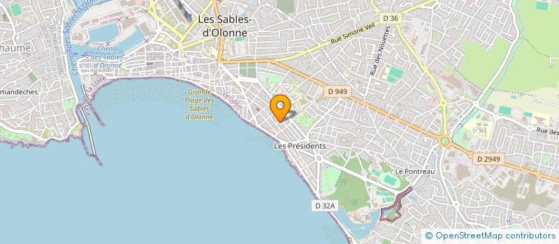 localisation de l'entreprise YMVEST à LES SABLES D'OLONNE