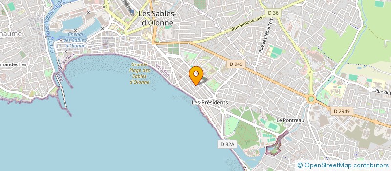 localisation de l'entreprise YMVEST IMMO à LES SABLES D'OLONNE