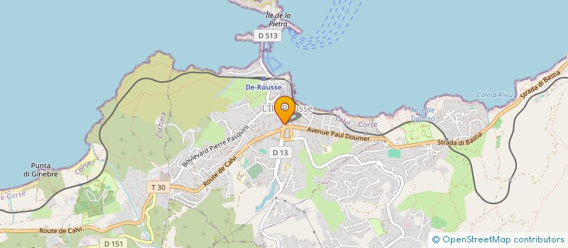 localisation de l'entreprise YN à L'ILE ROUSSE