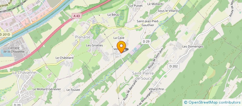 localisation de l'entreprise YNNEL  COISE-SAINT-JEAN-PIED-GAUTHIER