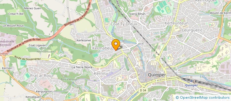 localisation de l'entreprise YNNES CONSTRUCTION à QUIMPER