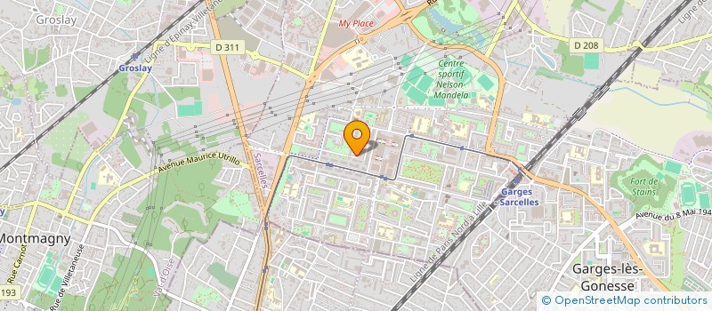 localisation de l'entreprise YO TRANSPORT  SARCELLES