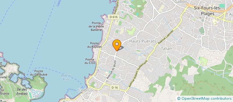 localisation de l'entreprise YOANN à SIX-FOURS-LES-PLAGES