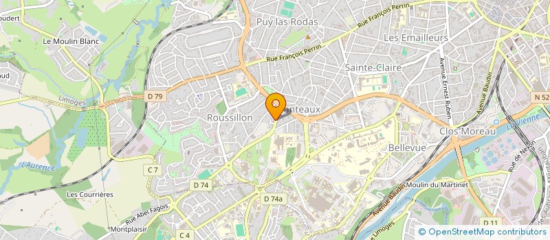 localisation de l'entreprise YOBULIM à LIMOGES