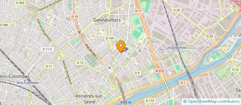 localisation de l'entreprise YOCO TRANS à GENNEVILLIERS