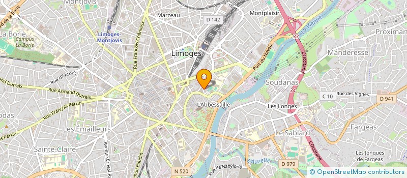 localisation de l'entreprise YOCTO STUDIO à LIMOGES