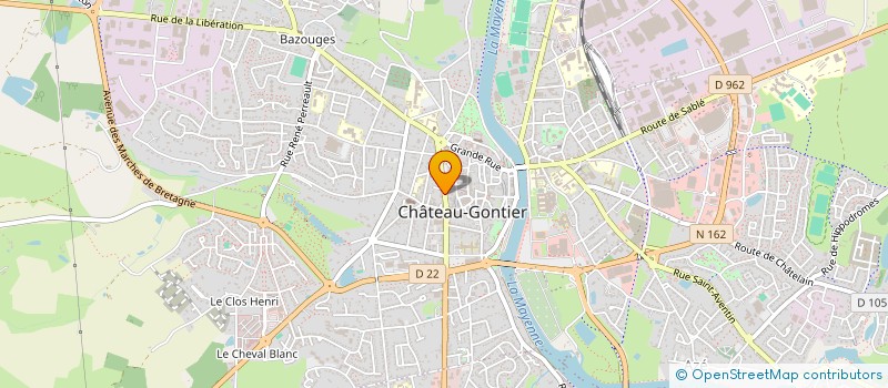 localisation de l'entreprise YOD à CHATEAU-GONTIER-SUR-MAYENNE