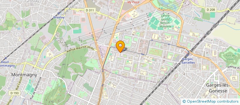 localisation de l'entreprise YODA à SARCELLES