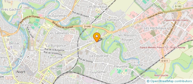 localisation de l'entreprise YODA IMMO à NIORT