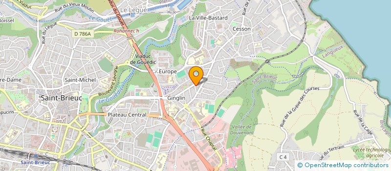 localisation de l'entreprise YODATTITUDE-YOGA, BIEN ETRE, VIE ZEN à SAINT-BRIEUC