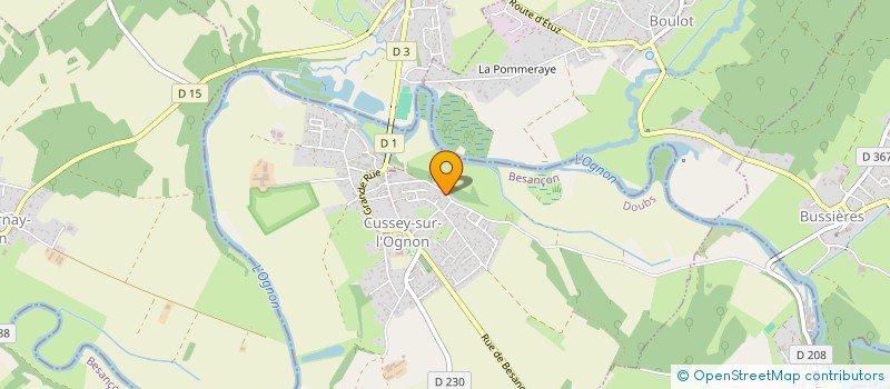 localisation de l'entreprise YODEL  CUSSEY-SUR-L'OGNON