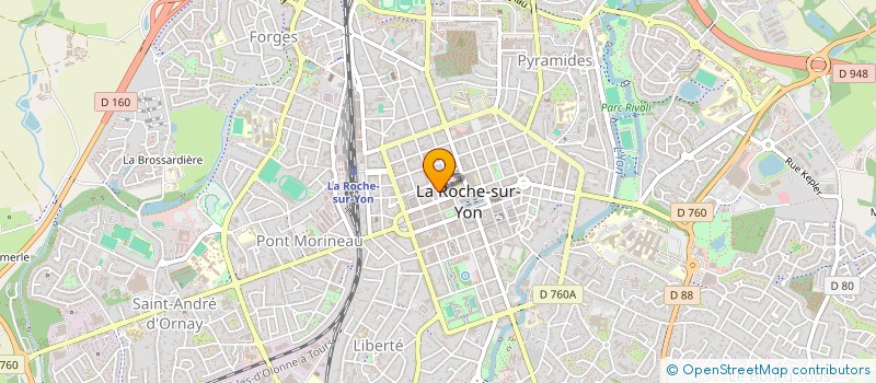 localisation de l'entreprise YODI VENDEE ASSURANCES à LA ROCHE-SUR-YON